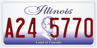 IL license plate A245770