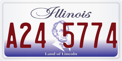 IL license plate A245774