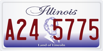 IL license plate A245775