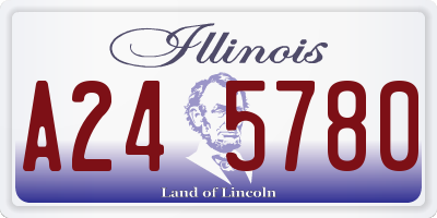 IL license plate A245780