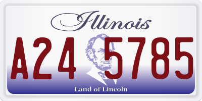 IL license plate A245785