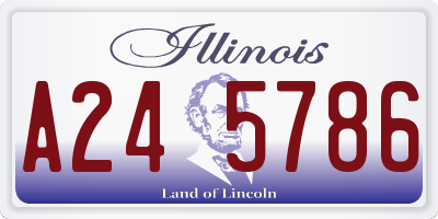 IL license plate A245786
