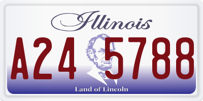 IL license plate A245788