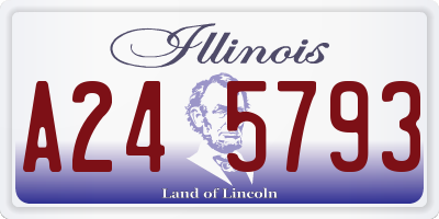 IL license plate A245793