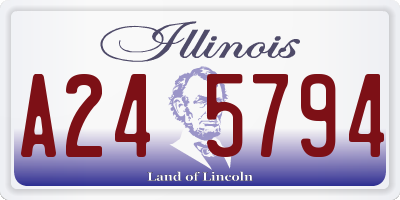 IL license plate A245794