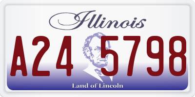 IL license plate A245798