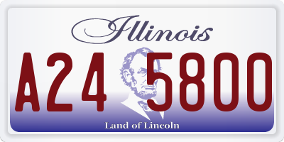 IL license plate A245800