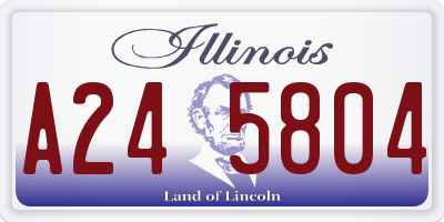 IL license plate A245804