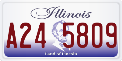 IL license plate A245809