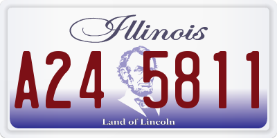 IL license plate A245811