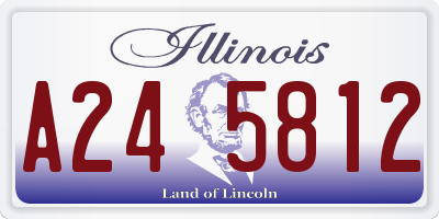 IL license plate A245812
