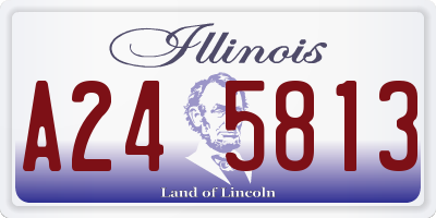 IL license plate A245813