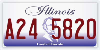 IL license plate A245820