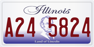 IL license plate A245824