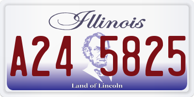 IL license plate A245825