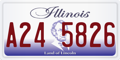 IL license plate A245826