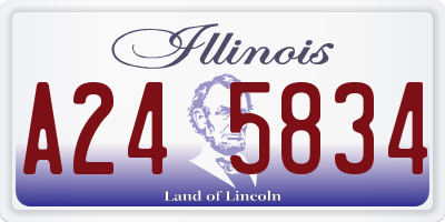 IL license plate A245834