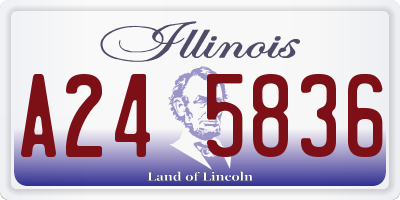 IL license plate A245836