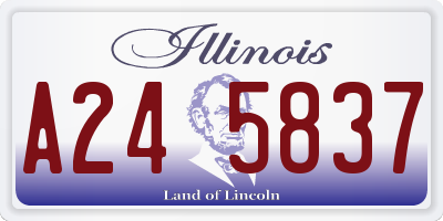 IL license plate A245837