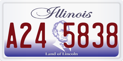 IL license plate A245838