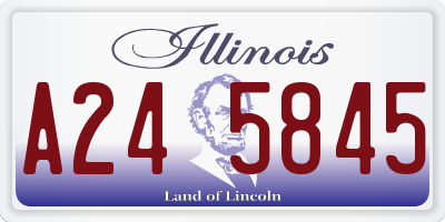 IL license plate A245845