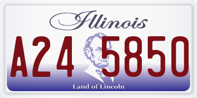 IL license plate A245850