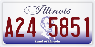 IL license plate A245851