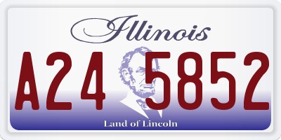 IL license plate A245852