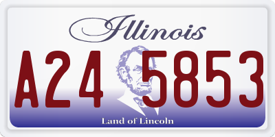 IL license plate A245853