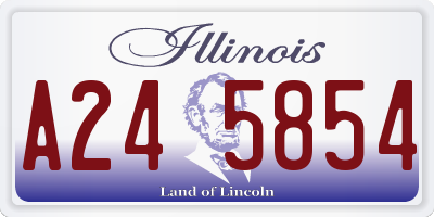 IL license plate A245854