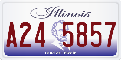 IL license plate A245857