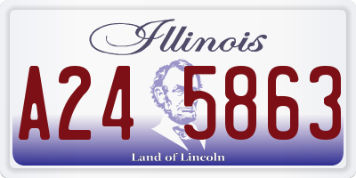 IL license plate A245863