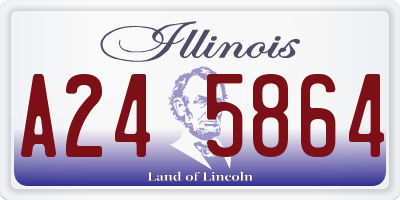 IL license plate A245864