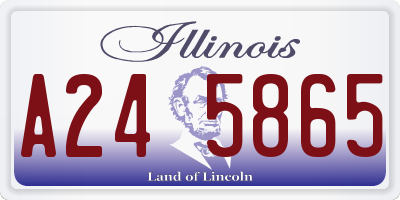 IL license plate A245865