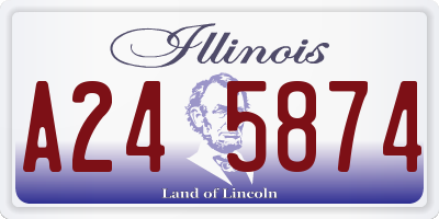 IL license plate A245874