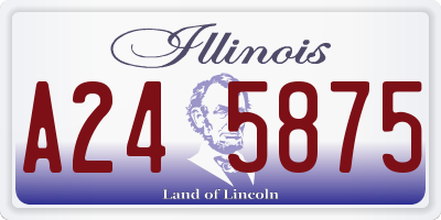 IL license plate A245875