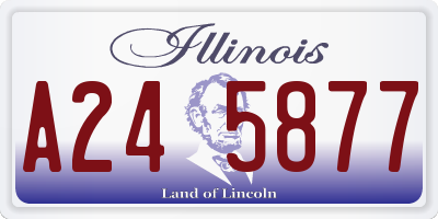 IL license plate A245877