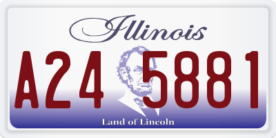 IL license plate A245881