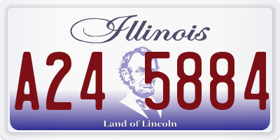 IL license plate A245884