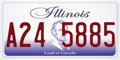 IL license plate A245885