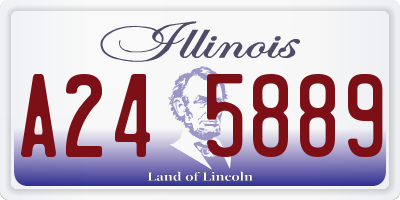 IL license plate A245889