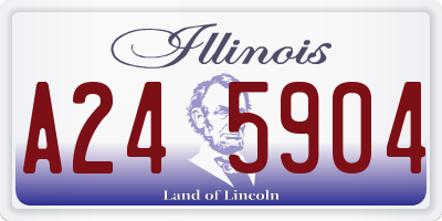 IL license plate A245904