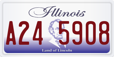 IL license plate A245908