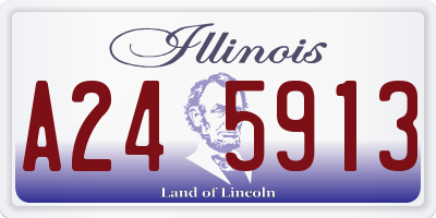 IL license plate A245913