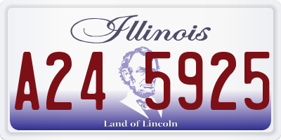 IL license plate A245925
