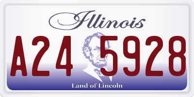 IL license plate A245928