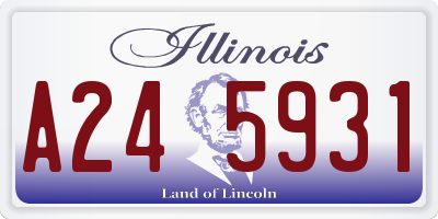 IL license plate A245931