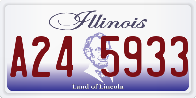 IL license plate A245933