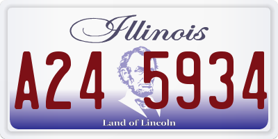 IL license plate A245934