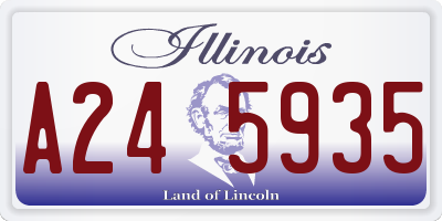 IL license plate A245935